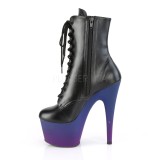 Leatherette 18 cm ADORE-1020BP pleaser ankle boots with platform
