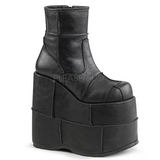 Leatherette 18 cm STACK-201 Platform Mens Gothic Ankle Boots