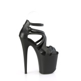 Leatherette 20 cm FLAMINGO-877 black pleaser shoes with high heels