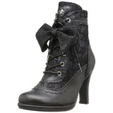 Leatherette 9,5 cm DEMONIA GLAM-200 goth lolita ankle boots