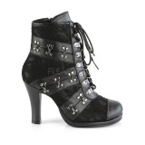 Leatherette 9,5 cm DEMONIA GLAM-202 goth lolita ankle boots