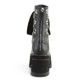 Leatherette 9,5 cm DEMONIA RANGER-310 goth ankle boots with rivets