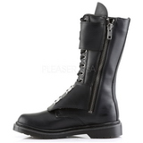 Leatherette Black DEFIANT-302 Mens Buckle Boots