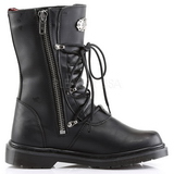 Leatherette Black DEFIANT-306 Mens Buckle Boots