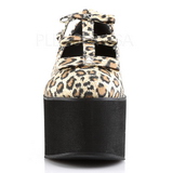 Leopard canvas 8 cm CLICK-08 lolita shoes gothic platform shoes