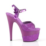 Lila 18 cm ADORE-709-2G glitter platå high heels