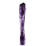 Lila Glitter 22 cm FABULOUS-3035 Overknee Stövlar för Drag Queen