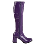 Lila lackst�vlar 7,5 cm GOGO-300 h�gklackat damst�vlar f�r m�n