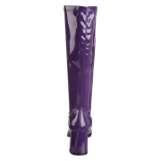 Lila lackst�vlar 7,5 cm GOGO-300 h�gklackat damst�vlar f�r m�n