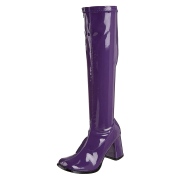 Lila lackst�vlar 7,5 cm GOGO-300 h�gklackat damst�vlar f�r m�n