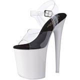 Neon White 20 cm FLAMINGO-808UV High Heel Platform
