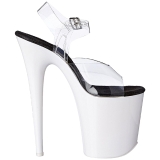 Neon White 20 cm FLAMINGO-808UV High Heel Platform