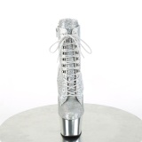 Paljetter silver 18 cm ADORE-1020SQ platstvletter - pole dance ankelstvletter