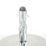 Paljetter silver 18 cm ADORE-1020SQ platstvletter - pole dance ankelstvletter