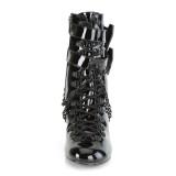 Patent 7,5 cm VIVIKA-128 Victorian ankle boots cuben heels