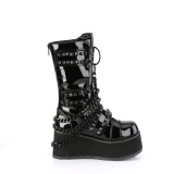 Patent 8,5 cm TRASHVILLE-138 demonia boots - unisex platform boots