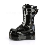 Patent 9,5 cm PETROL-150 demonia boots - unisex platform boots