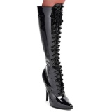 Patent high heels boots 16 cm DOMINA-2020 fetish boots knee high stiletto