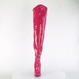 Pink 13 cm stretch l�rh�ga st�vlar f�r breda vader f�r m�n