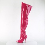 Pink 13 cm stretch l�rh�ga st�vlar f�r breda vader f�r m�n
