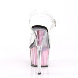 Pink 18 cm ADORE-708HGI Hologram platå klackar skor
