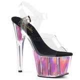 Pink 18 cm ADORE-708HGI Hologram platform high heels shoes