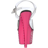 Pink 18 cm ADORE-708VLRS platå klackar skor med strass stenar