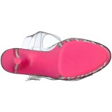 Pink 18 cm ADORE-708VLRS platå klackar skor med strass stenar