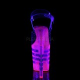 Pink 20 cm FLAMINGO-808UVLN Högklackade Sandaler Neon Platå
