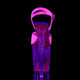 Pink 20 cm FLAMINGO-809UVT Neon Plat Hgklackade Sandaler Skor