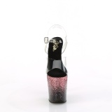 Pink 20 cm FLAMINGO glitter plat high heels
