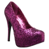Pink Glitter 14,5 cm Burlesque TEEZE-06GW pumps för män med breda fötter