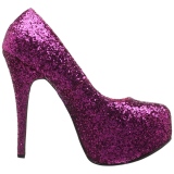 Pink Glitter 14,5 cm Burlesque TEEZE-06GW pumps fr mn med breda ftter