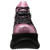Pink Konstläder 7,5 cm NEPTUNE-100 Platå Goth Skor för Män