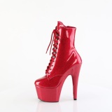 Pink glitter 18 cm high heels ankle boots platform