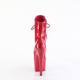 Pink glitter 18 cm high heels ankle boots platform