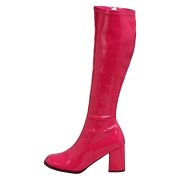 Pink lackst�vlar 7,5 cm GOGO-300 h�gklackat damst�vlar f�r m�n