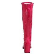 Pink lackstvlar 7,5 cm GOGO-300 hgklackat damstvlar fr mn