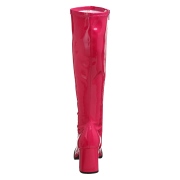 Pink lackst�vlar 7,5 cm GOGO-300 h�gklackat damst�vlar f�r m�n