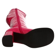 Pink lackst�vlar 7,5 cm GOGO-300 h�gklackat damst�vlar f�r m�n
