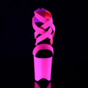 Pink neon 20 cm FLAMINGO-869UV pole dance skor