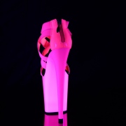 Pink neon 20 cm FLAMINGO-869UV pole dance skor