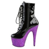 Purple glitter 18 cm Pleaser ADORE-1020LG Pole dancing ankle boots