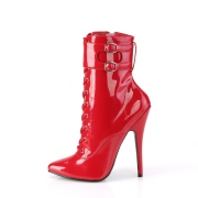 Red 15 cm DOMINA-1023 ankle boots stiletto high heels