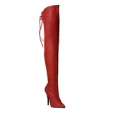 Red Leather 13 cm LEGEND-8899 overknee high heel boots