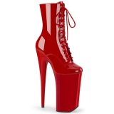 Red Patent 25,5 cm BEYOND-1020 extrem platform high heels ankle boots