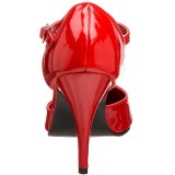 Red Shiny 10,5 cm VANITY-415 High Heel Pumps for Men