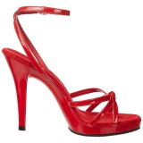 Red Shiny 12 cm FLAIR-436 Womens High Heel Sandals