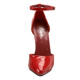 Red Varnished 15 cm DOMINA-402 Pumps with low heels