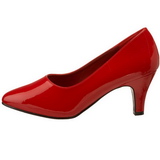Red Varnished 8 cm DIVINE-420W Pumps with low heels